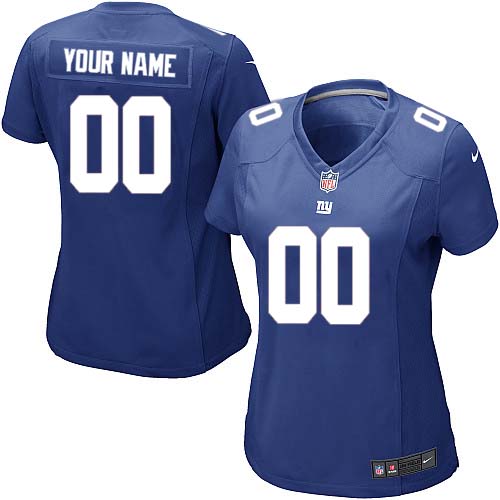 Nike New York Giants Customized Royal Blue Stitched Women's NFL Jersey